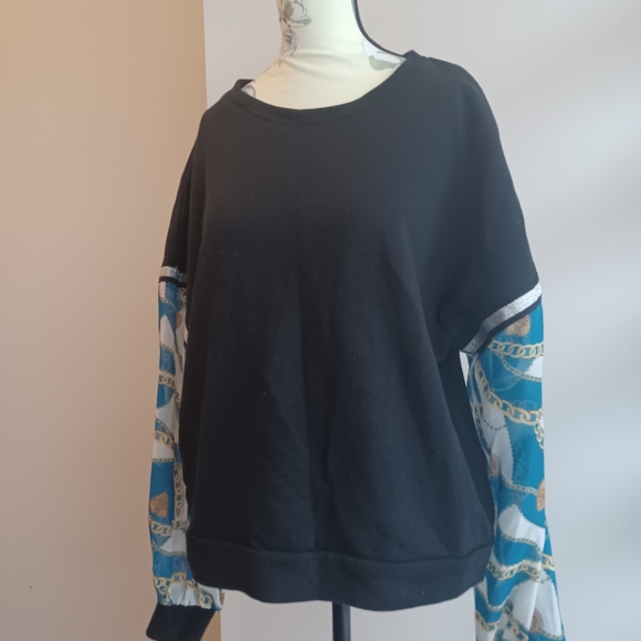 ONLY sheer sleeved sweatshirt - Picture 2 of 5